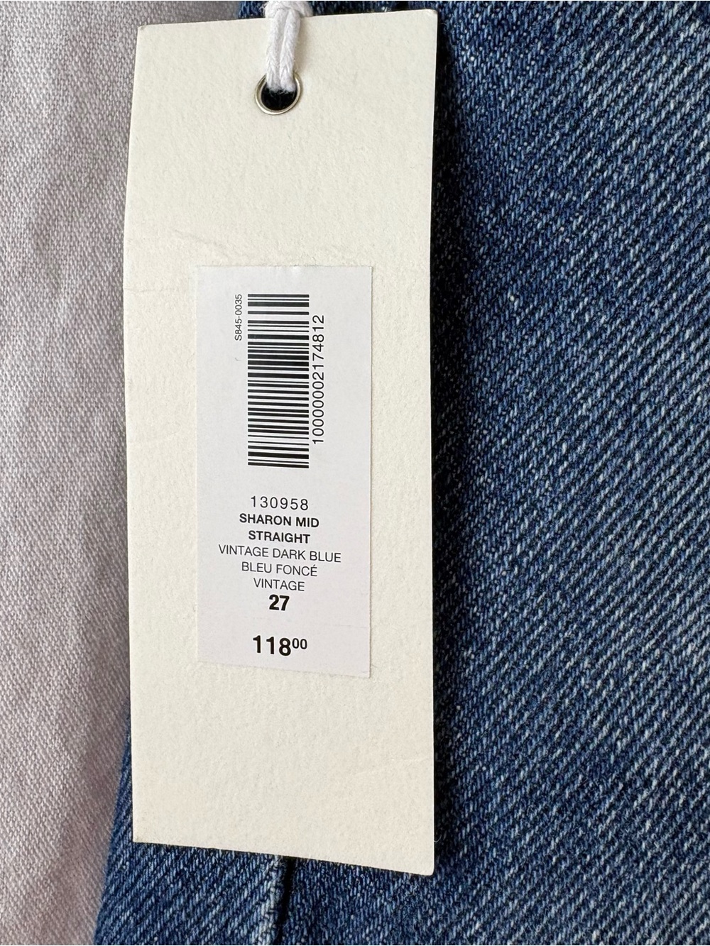 Denim Forum Sharon Mid Straight Dark Blue Vintage NWT 27 - Picture 11 of 11
